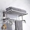Towel Rack Bathroom Hotel Rail Holder Stainless Steel Wall Mounted Storage Shelf